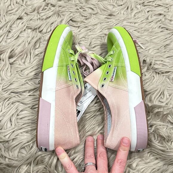 NWT Superga pink and green sneakers size 8.5 - Picture 8 of 9